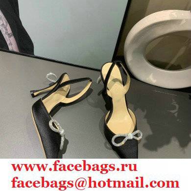 Mach  &  Mach 9cm heel Women's Black Satin Double Bow Pumps